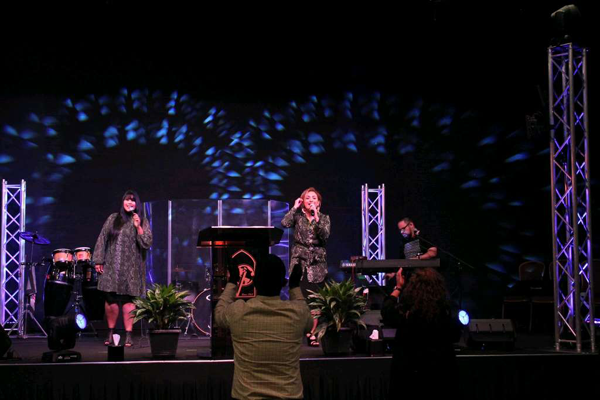 building lobby window reflections